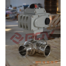 T port 220v clamp food grade ball valve